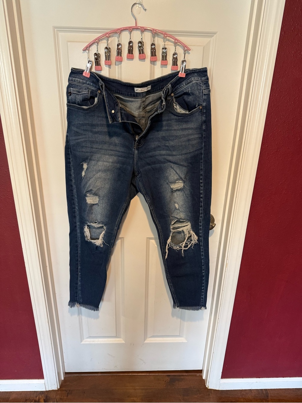 KanCan Dark Blue Distressed Skinny Jeans